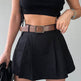 Women's Fashion Solid Color High Waist Mini Skort - EX-STOCK Canada