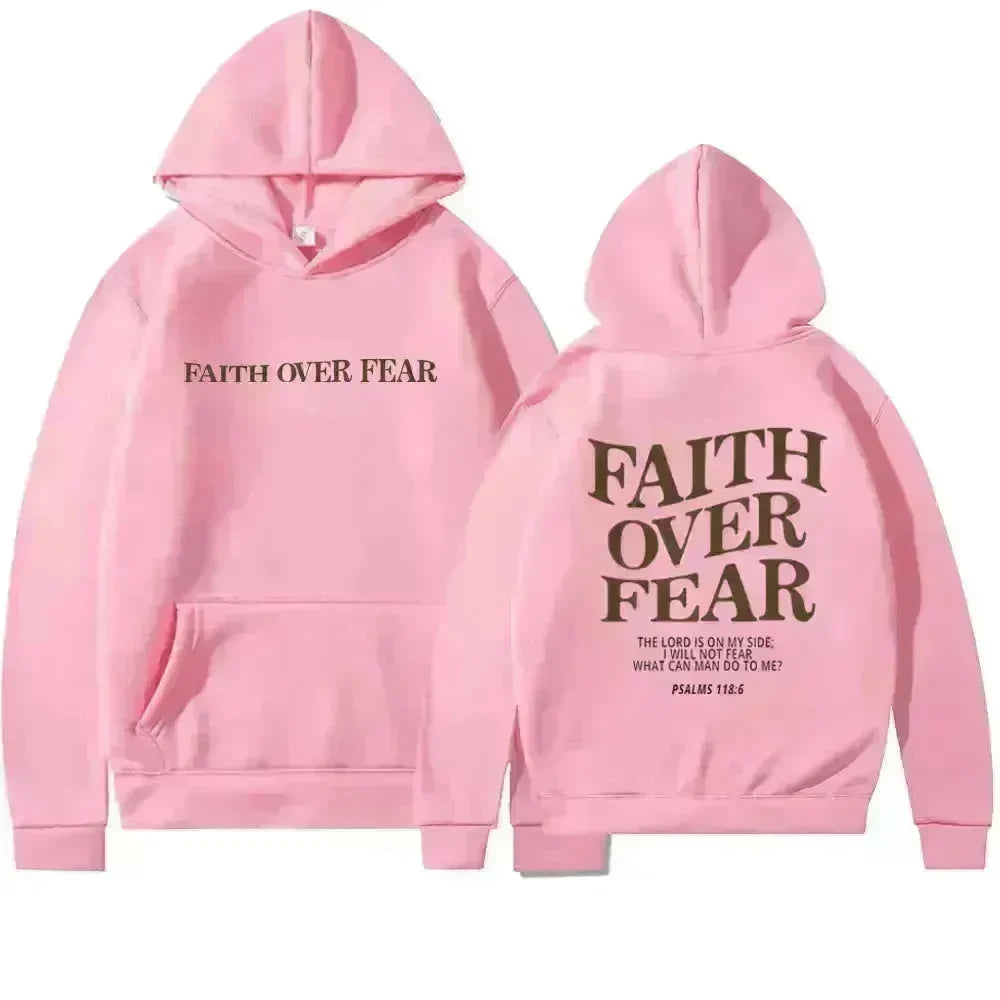New Hoodie Faith Fear Men's And Women's Printed Sweatshirt - EX-STOCK CANADA