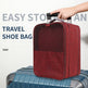 Travel Shoe Storage Bag – Multi-Layer Organizer for Shoes, Clothes & Accessories red