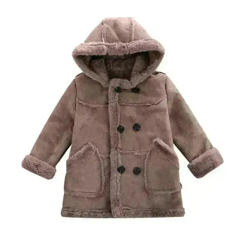 Fashion Boys' Suede Padded Trench Coat - EX-STOCK CANADA