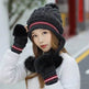 Women Cozy Knit Fleece-Feel Beanie With Ear Flaps Winter Hat Perfect For Skiing & Outdoor Activities - EX-STOCK Canada