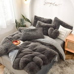 Mink Velvet Four Piece Set Long Plush Crystal Velvet Duvet Cover EX-STOCK Canada 