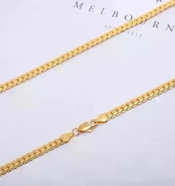 Men Necklace Gold Tone Snake Chain - EX-STOCK CANADA
