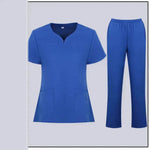 Women Nurse Uniform Female - Hospital Nurse Costume - V Neck Top Pants Set - EX-STOCK Canada