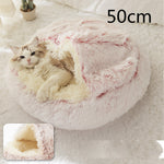2 In 1 Dog And Cat Bed Pet Winter Bed Round Plush Warm Bed House Soft Long Plush Pets Bed Pet Products EX-STOCK Canada 