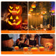 4 Pack Halloween LED Pumpkin Lights Battery Operated Halloween Decoration Lights With 2 Light Modes 4 Timer Setting Remorte Control For Party Pumpkin Decor - EX-STOCK Canada