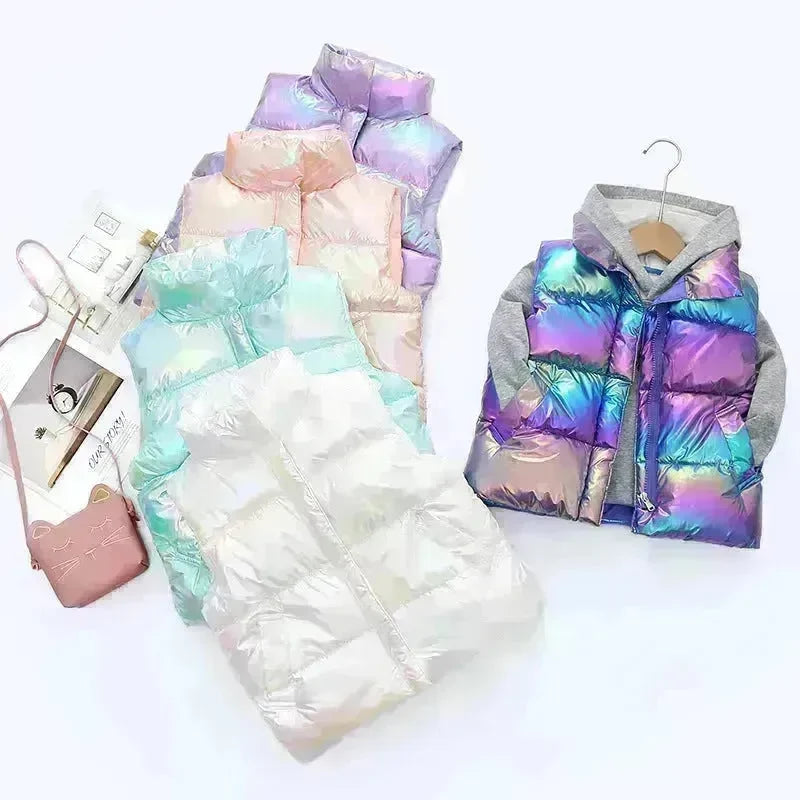 Down Cotton Vest Autumn And Winter Waistcoat Winter Clothing Children Sleeveless Puffer jacket - EX-STOCK CANADA