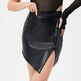 High Fashion Hot Girl Mid Waist Mini Split leather Skirt - EX-STOCK Canada