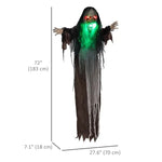 6' Life Size Decoration Animatronic Green Big-mouth Monster Outdoor Halloween, Sound And Motion Activated EX-STOCK Canada 