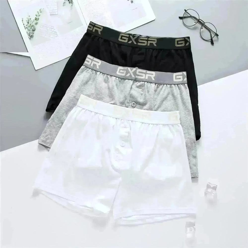 Men's Home Low Waist Pure Cotton Boxer short Breathable Underwear - EX-STOCK CANADA