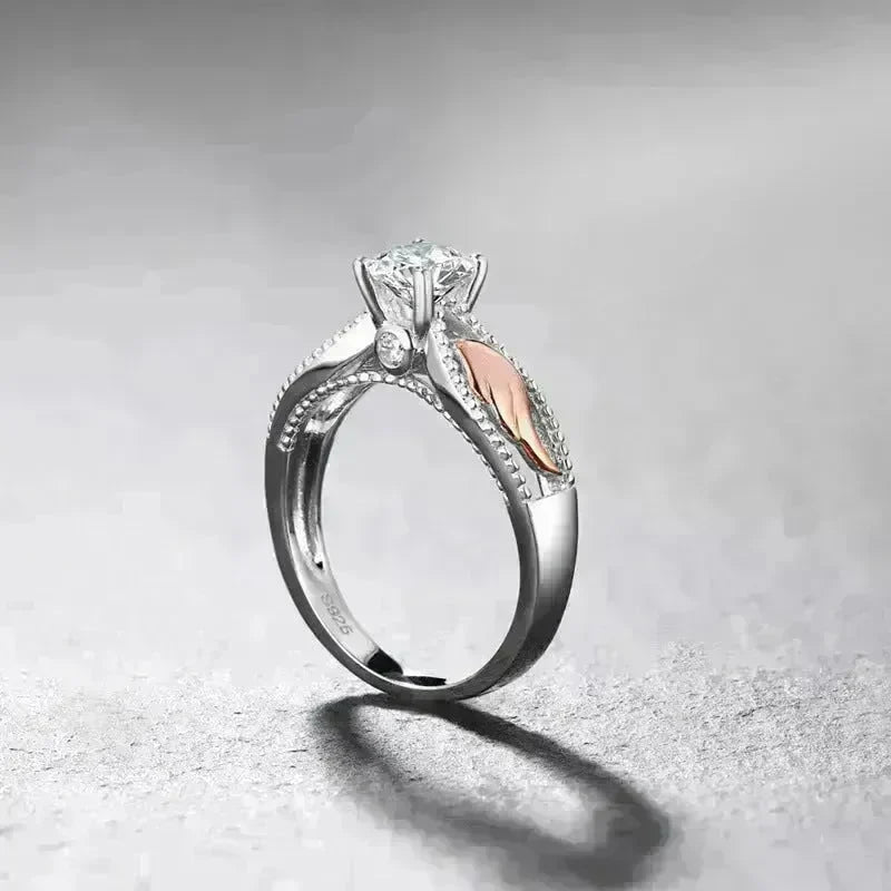 Fashion Electroplated Angel Wings Gold Crystal Women Ring - EX-STOCK CANADA