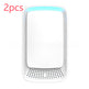 White electronic device with a blue light on a white background, labeled '2pcs'.