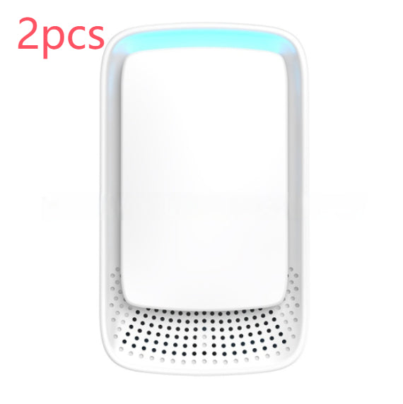 White electronic device with a blue light on a white background, labeled '2pcs'.