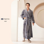 Extended Autumn And Winter Coral Fleece Bathrobe | EX-STOCK product gallery photo 4