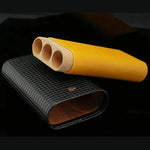 Wooden Cigar Moisturizing Leather Travel Cigar Case - EX-STOCK Canada