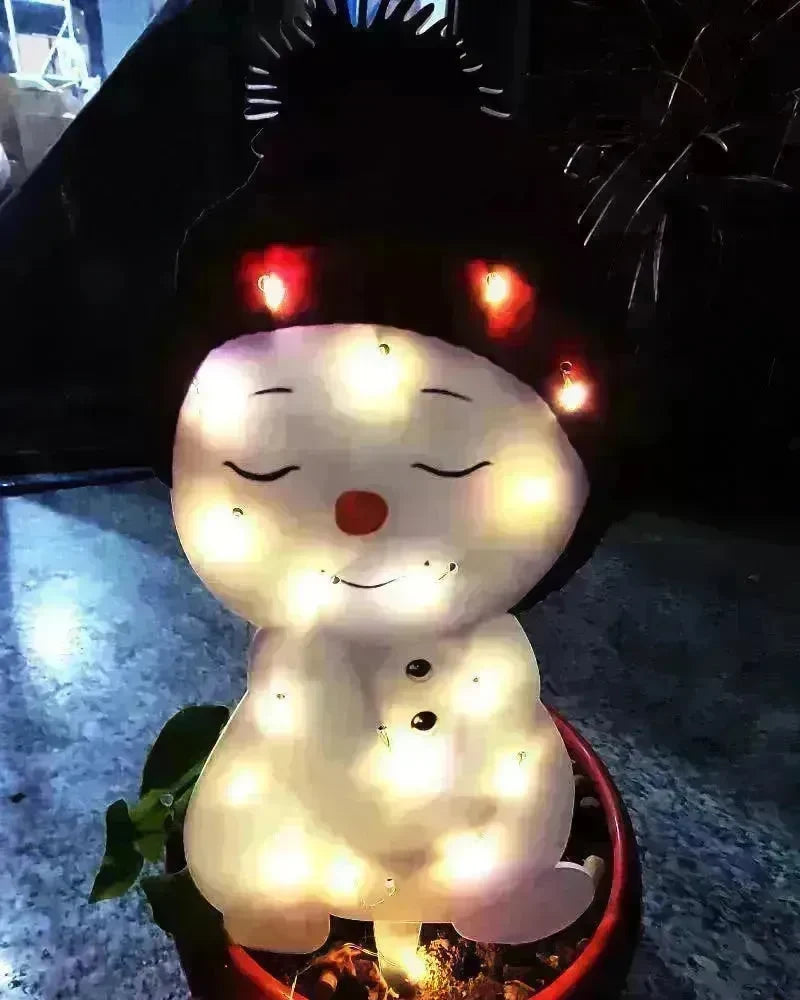 Christmas Scene Decoration With LED Lights Christmas Snowman Ornaments - EX-STOCK CANADA