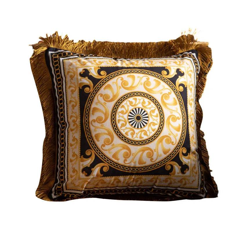 Pillow Sofa High-grade Sense Tassel Light Luxury style-gold rimmed Pillows - EX-STOCK Canada