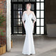 Bride Long Suspender Appreciation Dinner Party Slim-fit Fishtail Skirt Dress EX-STOCK Canada 