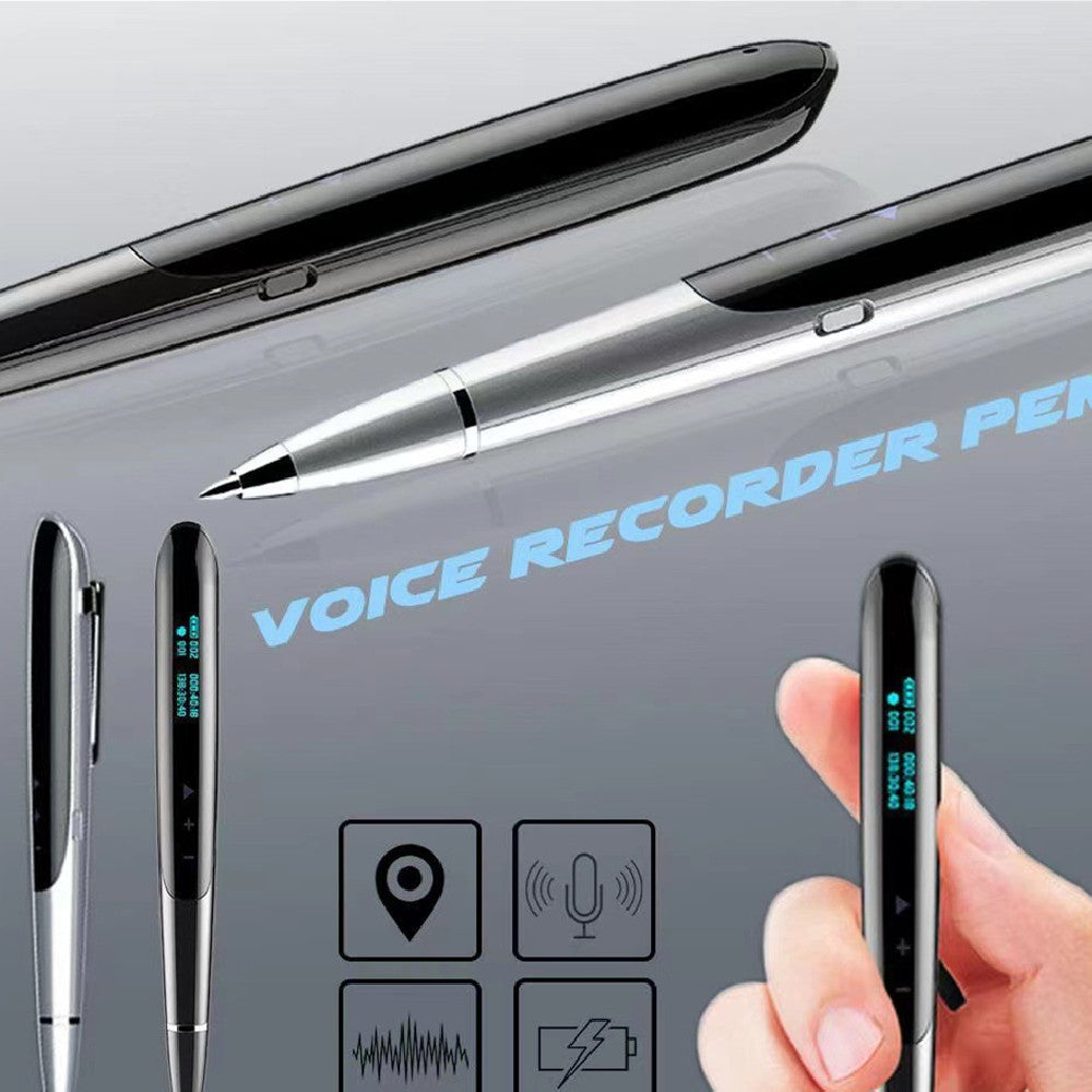 Voice Recording Pen with OLED Display – 4GB/8GB/16GB/32GB, Black & Silver