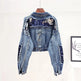 Heavy Industry Sequins Short Doll Sleeve Denim Jacket Women - EX-STOCK CANADA
