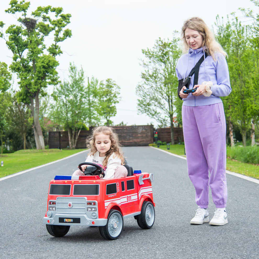 2026 Fire Truck 12V DELUXE Kids Ride On Car with Remote Control 
