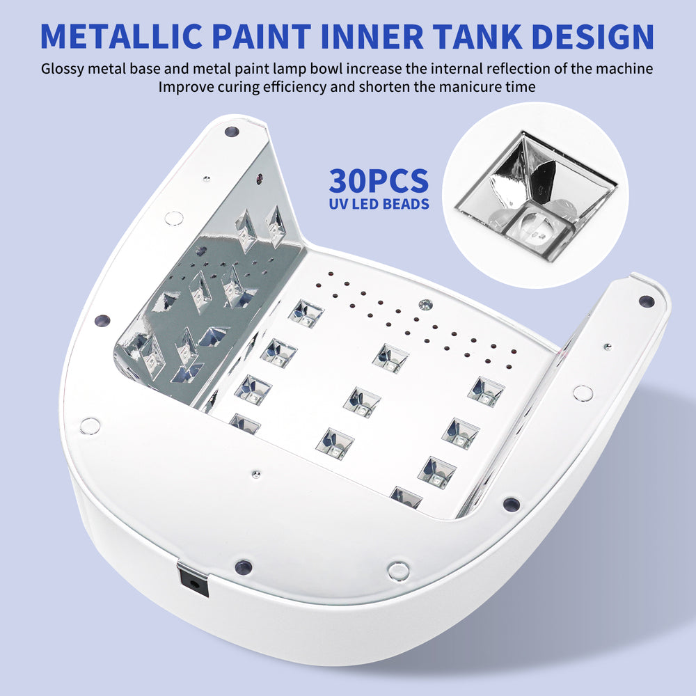 Rechargeable UV LED Nail Lamp, Cordless Nail Lamp For Gel Polish, UV Nail Lamp With 4 Timer Setting And Handle, Professional Nail UV Light For Gel Nails With 30 Beads For Salon And Home EX-STOCK Canada 