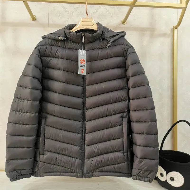 Men's Winter Zip up Hooded Puffer jacket Quilted down coat jacket - EX-STOCK Canada