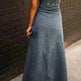 Ins Women's Summer Vintage Denim Large Swing Dress Denim Dress outfit - EX-STOCK CANADA