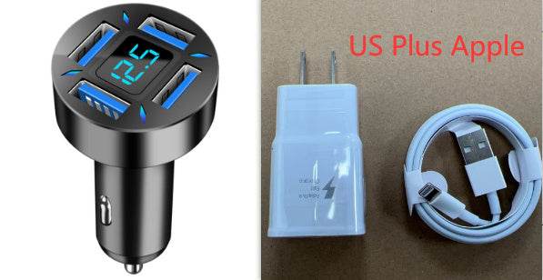 Four-port Car Charger 4USB Car Charger EX-STOCK Canada 