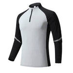 Mock Neck Half Zip Workout top for Men Long Sleeve exercise top - EX-STOCK Canada