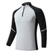 Mock Neck Half Zip Workout top for Men Long Sleeve exercise top - EX-STOCK Canada