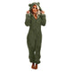 Women Polar Bear Winter hooded pajamas Jumpsuit Lounge wear Sleep wear - EX-STOCK Canada