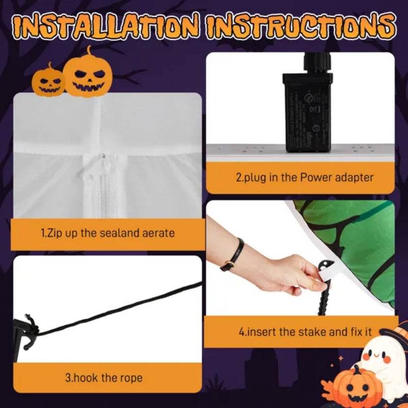 2 Packs Halloween Inflatables Large Set Of Lighted Eyes Decoration, 3FT Blow Ups Green Eyes For Yard, Inflatable Halloween Decor Outdoor With LEDs Party Supplies Blow Up Decoration For Indoor Outdoor - EX-STOCK Canada