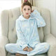 Women Coral Velvet Fleece Pajamas Fall Winter Loungewear Flannel  Sleepwear - EX-STOCK CANADA
