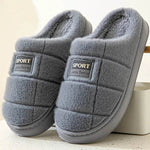 Men's Plaid Cotton Slippers Winter Warm House Shoes Indoor Thick-soled Non-slip Bedroom Floor Slipper Couple - EX-STOCK Canada
