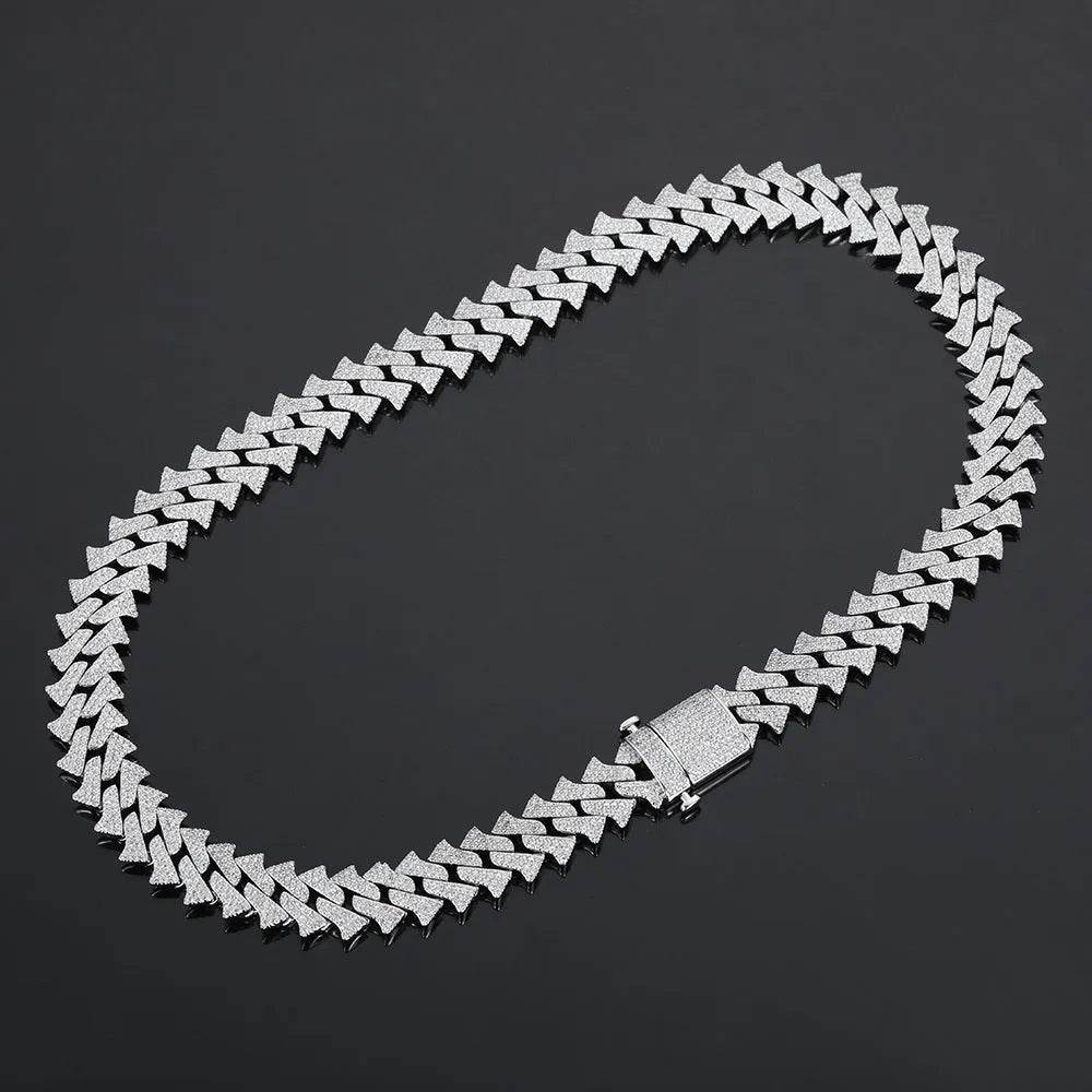 14mm Men's Hip Hop Zircon Thorns Cuban Link Chain - EX-STOCK Canada