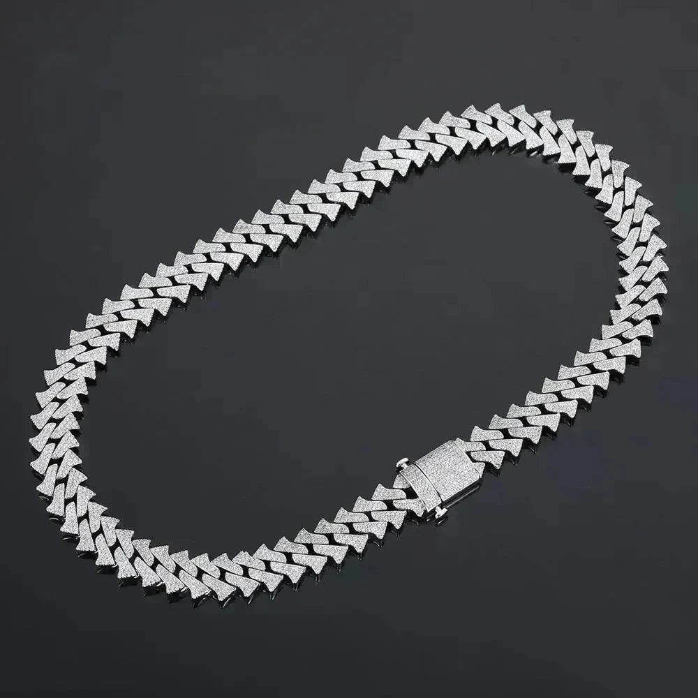 14mm Men's Hip Hop Zircon Thorns Cuban Link Chain - EX-STOCK CANADA