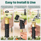 Metal Garden Hose, 100ft Stainless Steel Flexible Water Hose With 10 Adjustable Patterns Spray Nozzle, Heavy Duty Water Pipe , Kink Free , 2 Nozzles - EX-STOCK CANADA