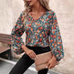 Women's V-neck Lantern Long Sleeve Shirt Autumn casual blouse top - EX-STOCK Canada