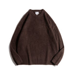 Women's Oversized Crewneck Sweater – Brown & Dark Grey, M–XXL 4
