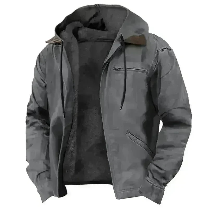Multi-Color Digital Printing Hooded Sweater Brown Lining Cotton-padded Jacket - EX-STOCK CANADA
