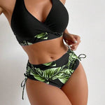 European And American High Waist Halter Bikini Women's Swimsuit - EX-STOCK Canada