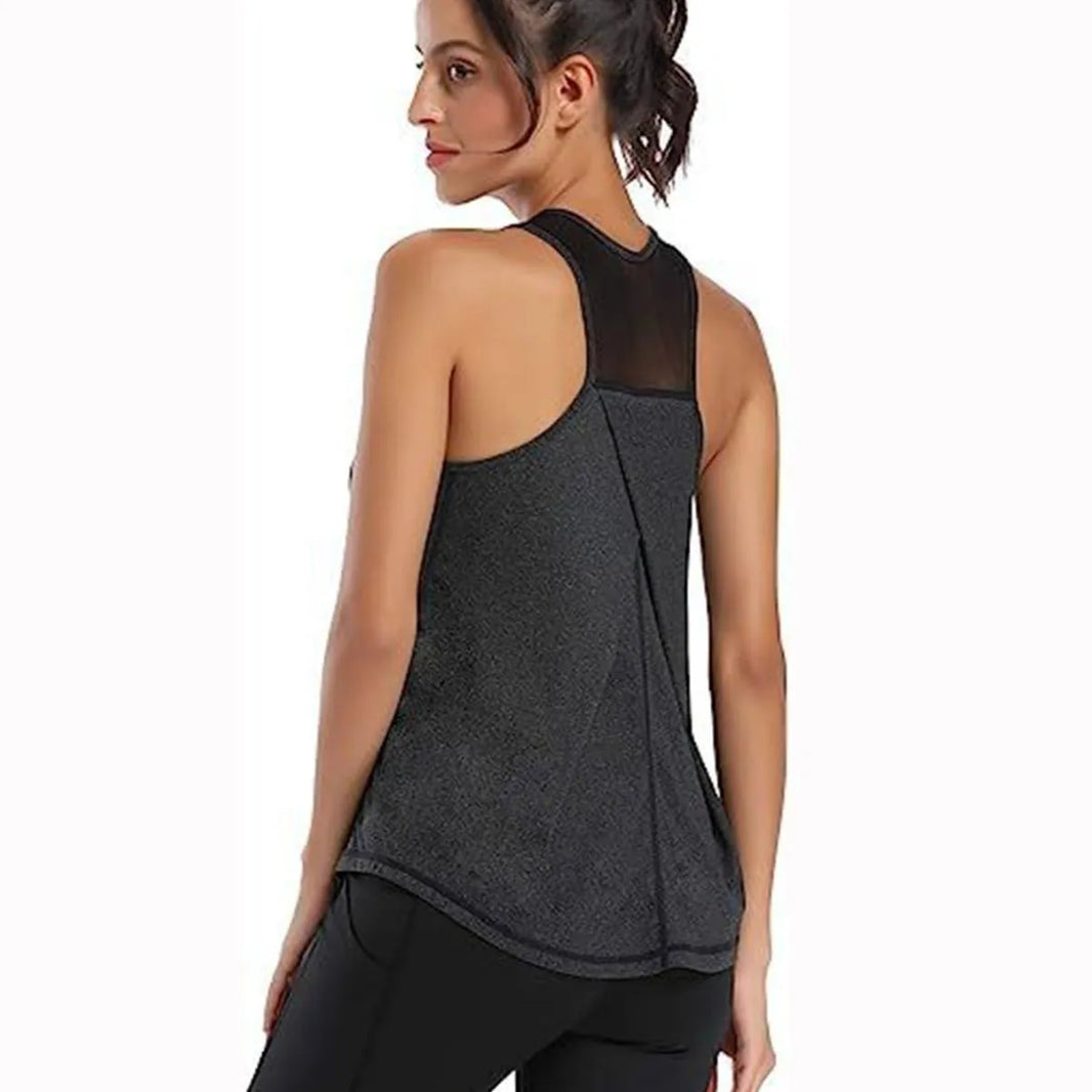 I-shaped Vest Mesh Yoga Sports Running Vest Sleeveless Workout Clothes - EX-STOCK CANADA