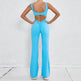 Hollow Back Workout Jumpsuit Sports Athleisure Yoga Wide Leg Jumpsuit - EX-STOCK Canada