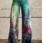 European And American Plus Size Women's Denim Casual Pants 