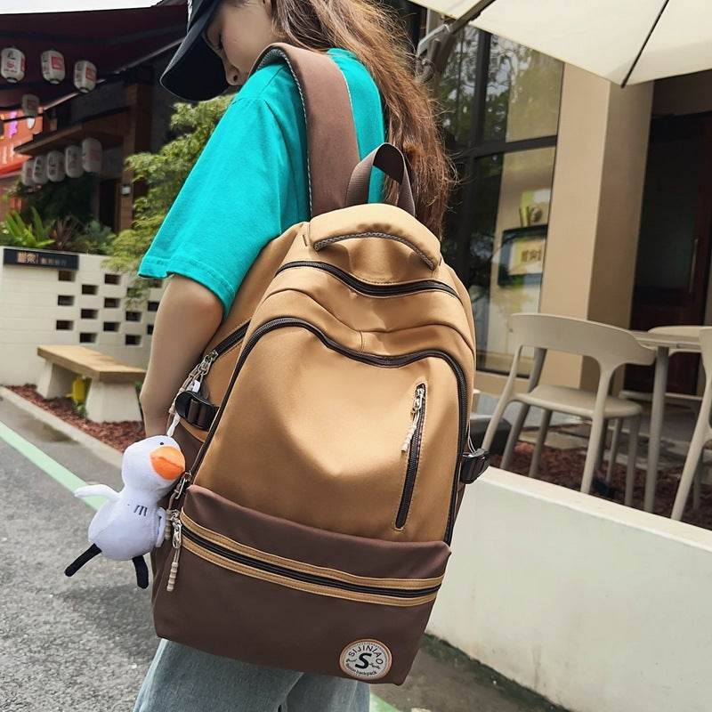 Retro Contrast Color Casual Backpack For Women - EX-STOCK Canada