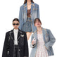 Casual Loose Denim Suit Jacket For Women - EX-STOCK Canada