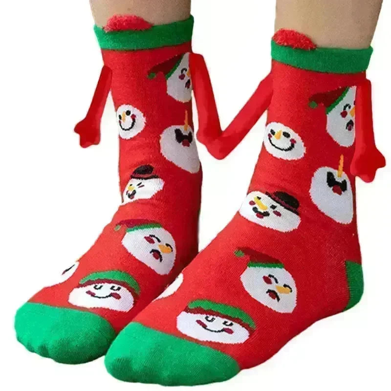 Hand Holding Couple Magnetic Handle Christmas Stockings - EX-STOCK CANADA