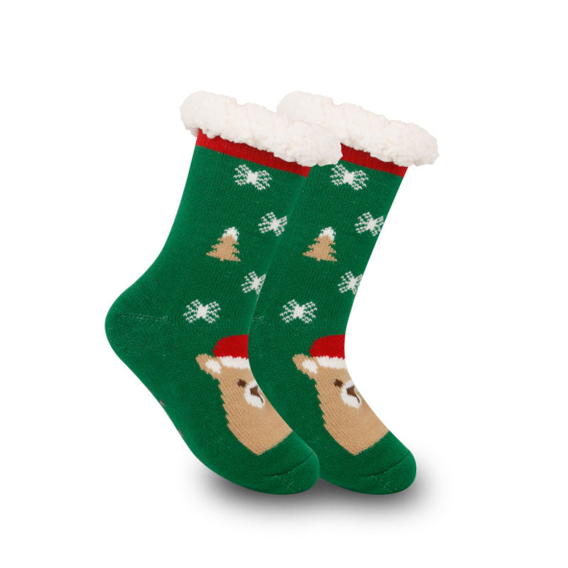 Christmas Women's Thickened Fleece-lined Room Socks EX-STOCK Canada 