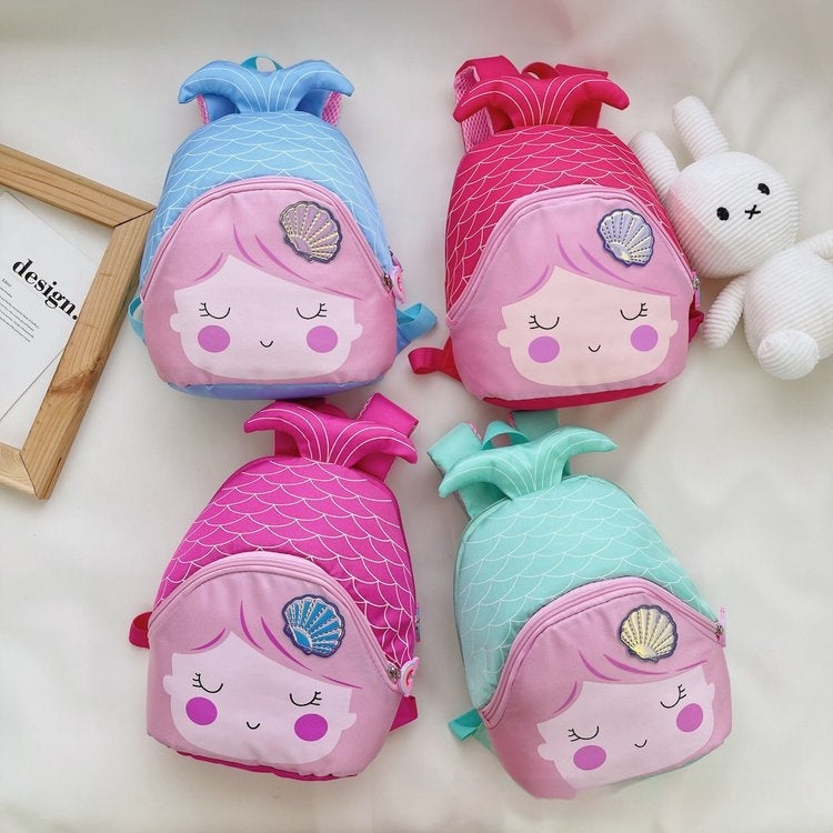 Kids Nylon Cartoon Animal Backpack – Embroidered, Lightweight, 4 Colours